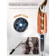 Modelador Automático 25mm Profissional Cachos Perfeitos Antifrizz Bivolt 42W Alta Performance Rápido