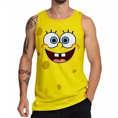 Camiseta Regata Poliéster - Bob Esponja