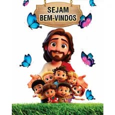 BANNER ARTE PRONTA  - SEJAM BEM-VINDOS CRISTÃO