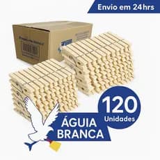 Pregadores de Madeira Águia Branca -- Kit com 120 Unidades - Prendedores