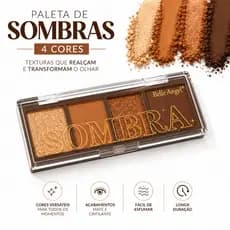Paleta de Sombras Belle Angel 4 Cores Matte e Cintilante Longa Duração Paleta A e B
