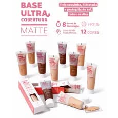 Base Dailus Ultra Cobertura Matte FPS15 | Alta Cobertura + Ácido Hialurônico | Efeito Matte Natural e Longa Duração
