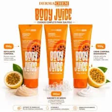 Kit Body Juice Dermachem Maracujá | Esfoliante Corporal + Sabonete de Banho + Creme Corporal Hidratante