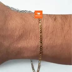 Pulseira Masculina 3x1 Aço Inoxidável 2mm - Elegante e Estilo