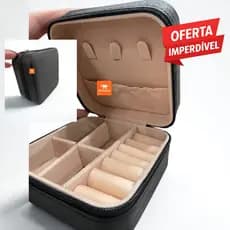 Porta-Jóias de Viagem Compacto 💍 | Bolsa Organizadora de Colares, Anéis e Brincos