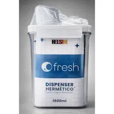 Dispenser Hermético Sabão em Pó e Líquido com Medidor para Lavanderia 1,5L