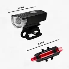 Kit Lanterna e Farol Bicicleta Bike Recarregável Luz Ultra Led a Prova D'Água