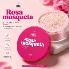 Pó de Rosa Mosqueta Facial Finalizador de Maquiagem Ultrafino