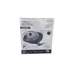 Grill Eletrico Redondo Premium Termostato 220V - Preta