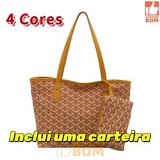 Tote Bag Com Ziper  Estampa Geométrica  Inclui uma carteira Compras Trabalho Transporte