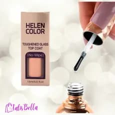 Top Coat Toughened Glass Anti-Risco Finalizador de Alongamento Helen Color UV/LED