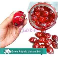 Kit Brilho Labial Moranguinho  Pote Com 50 Unidades Lip Balm Hidratante Labial Flash sale