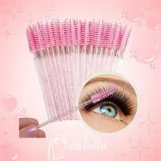 Kit 50 -100- 250 Escovinhas para Alongamento Extensão de Cílios  Sobrancelha  Glitter