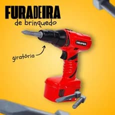 Furadeira De Brinquedo Rotativa Com Porcas, Brocas e Parafusos