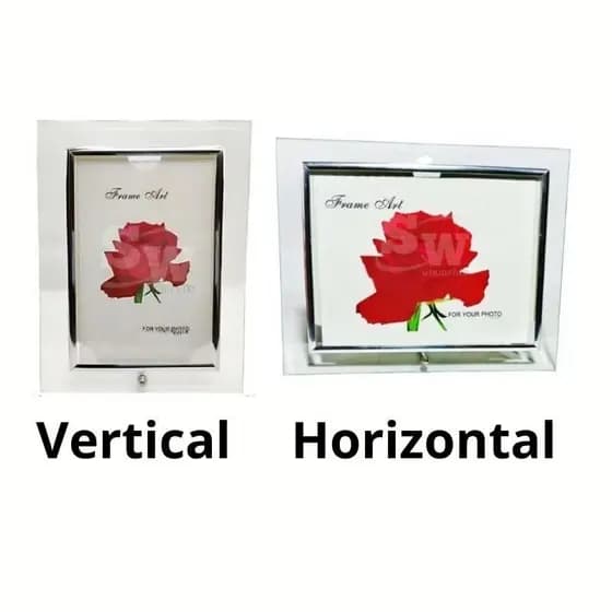 Porta Retrato De Vidro Para Fotos Vertical e Horizontal  Tamanhos Variados