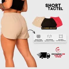 Kit 3 Shorts Femininos Tactel Que Não Esquentam Valorizam O Corpo Para Dia A Dia E Academia e Praia
