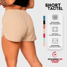 Short Feminino Tactel Premium Não Marca Modela O Corpo Confortável Com Elastico Para Academia E Dia a Dia