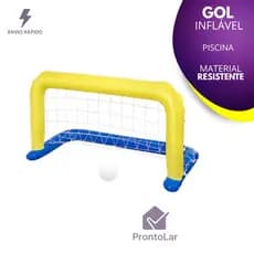Gol Trave de Futebol Inflável Piscina Polo Aquático + Bola Inflável