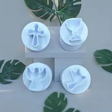 Kit 4 Carimbos para doces Brigadeiro - Batizados, primeira comunhão, religioso