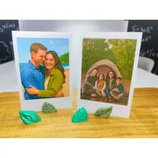 Suporte em formarto de Folhas para Foto Polaroid – Impressão 3D em PLA – Verde