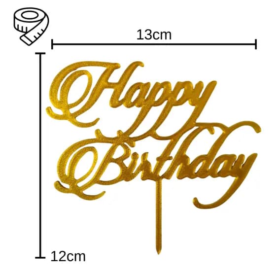 Topper de Bolo Personalizado 3D em PLA – 12x13cm | Várias Cores