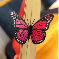 Marcador de Páginas de Livro Borboleta Monarca - Kit com 3, 5 ou 10 Unidades