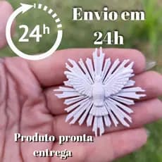Kit ATÉ 100 unidades Divino/Pombinho Espírito Santo com Resplendor 4,5x4,5cm
