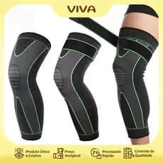 Kit 2 Meia Joelheira de Compressão Suporte Alongar Esportiva Ortopédica Térmica Alivio da Dor Circulação Fitness