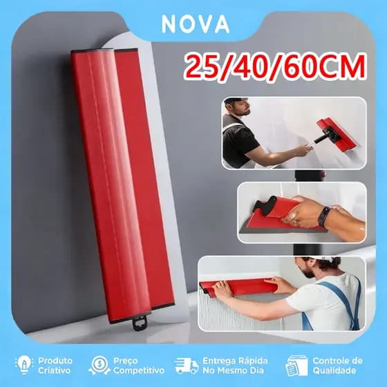60cm Desempenadeira Aço Inox Para Massa Corrida com Lâmina Flexível Lisa Para Massa Corrida com Troca de Lâmina