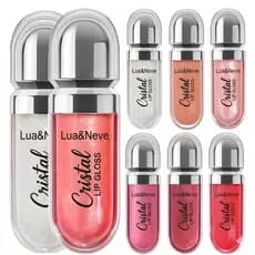 Gloss Labial Lua Neve Brilho Labial Textura Suave Natural Hidrata os Labios 6 cores