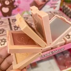 Mini Quarteto 4 em 1 Blush + Pó + Contorno + Iluminador - Lua a Neve Paleta de Bolsa Com Espelhinho