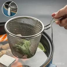 Cesto de Filtro em Aço Inoxidável - Utensílios de Cozinha - Escorredor de Macarrão - Utensílios para Fritura