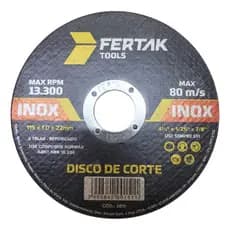 Kit 100 Discos de Corte Reforçados Tela Dupla 115mm x 1,2mm para Aço e Inox