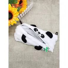 Estojo de Lápis com Zíper ZIPIT One, Estojo de Lápis de Pelúcia Panda, Bolsa de Papelaria com Zíper Robusto, Caixa de Lá