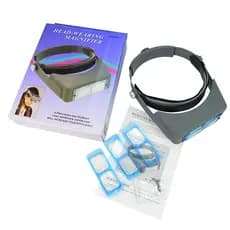 Oferta Quente Faixa de Cabeça Lupa Visor 1.5x/2x/2.5x/3.5x 4 Placas de Lente Óptica de Vidro Real, Visor de Lupa Mãos Li