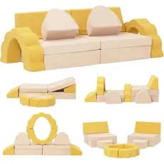 Sofá de Brincar para Crianças, Conjunto de Brincar de Escalada Imaginativa de 10 Peças para Crianças Criativas, Sofá de