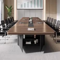 Nova Mesa de Conferência de Escritório Mesa Longa Conjunto de Mesa e Cadeira Moderna e Simples para Sala de Reunião Mesa