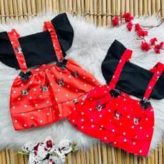 Vestido Bebê Menina Com Estampa - 6 a 9 meses