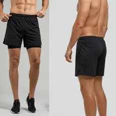 Short 2 em 1 Masculino Masculino para treinar na academia
