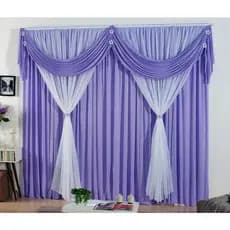 Cortina Jessica Com Voil P/ Quarto, Sala, Igrejas - Decoração