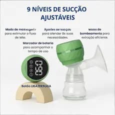 Bomba tira-leite elétrica Sem dor Alta potencia de sucção integrada Silenciosa Massageador Portátil