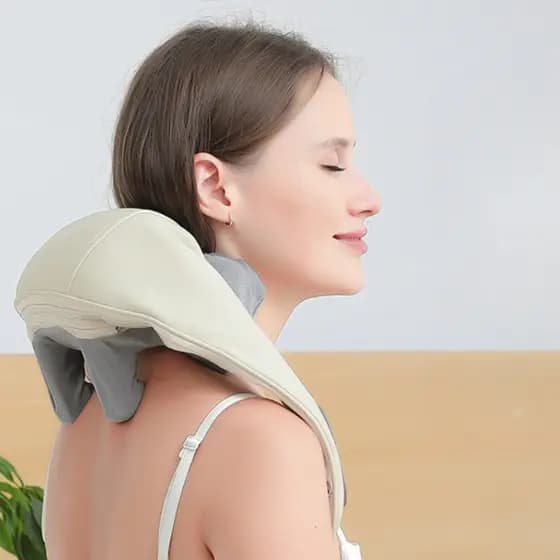 Massageador Cervical Ombros Lombar Pescoço Colete Shiatsu Infravermelho Elétrico Bivolts