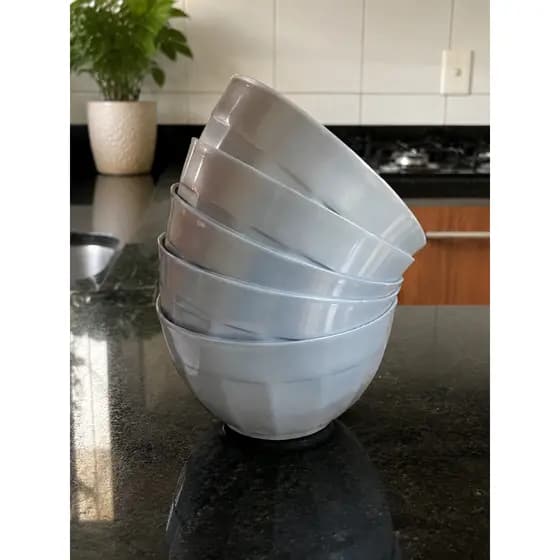 Kit 10 bowl conjunto de tigelas pote de sobremesa com tampa açai sorvete utensílios