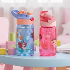 Garrafa Infantil Garrafinha para Escola Volta as Aulas Bailarina Sereia Squeeze Criança Brinquedo de Menina