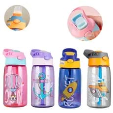 Garrafa Infantil Squeeze Com Canudo Flip Garrafa Garrafinha infantil Volta as Aulas Kids
