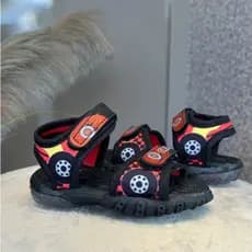 Sandália Papete Infantil Masculina Carros Sola Led