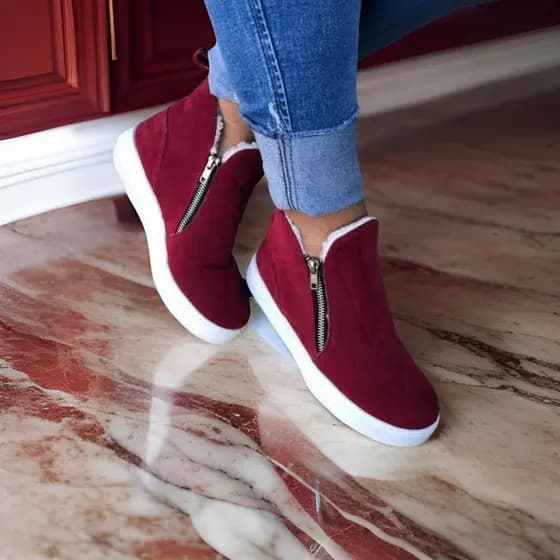 BOTA COTURNO TÊNIS CANO ALTO FORRADA DE PELÚCIA SUPER MACIA