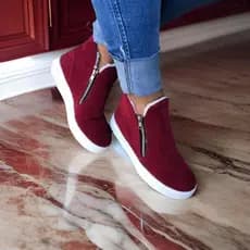 BOTA COTURNO TÊNIS CANO ALTO FORRADA DE PELÚCIA SUPER MACIA
