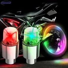 2PCS Luzes de Roda de Carro Bicicleta Motocicleta LED Tampas de Válvula de Pneu Ciclismo Lâmpada Colorida de Bico de Gás