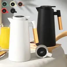 Garrafa Térmica 1 Litro Com Termômetro Led Para Chás / Café Design Moderno quente até 24 -BWH